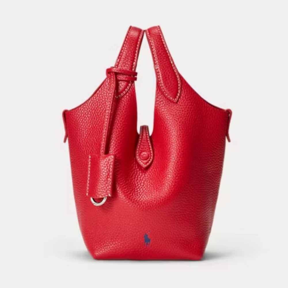 LAST ONE>POLO Ralph Lauren Play Leather SMALL Tote & Crossbody